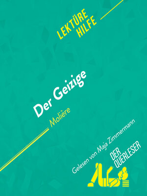 cover image of Der Geizige von Molière (Lektürhilfe)
